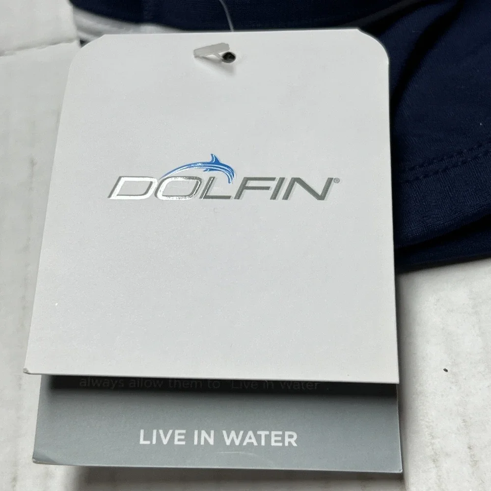 Dolfin‎ Swimwear Bikini Top Navy Blue & White Medium